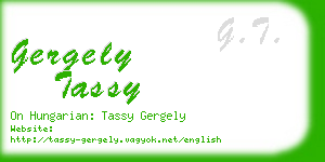 gergely tassy business card